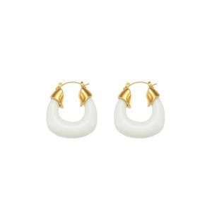 NEW HJANE JEWELS elanor hoops earrings in clear
